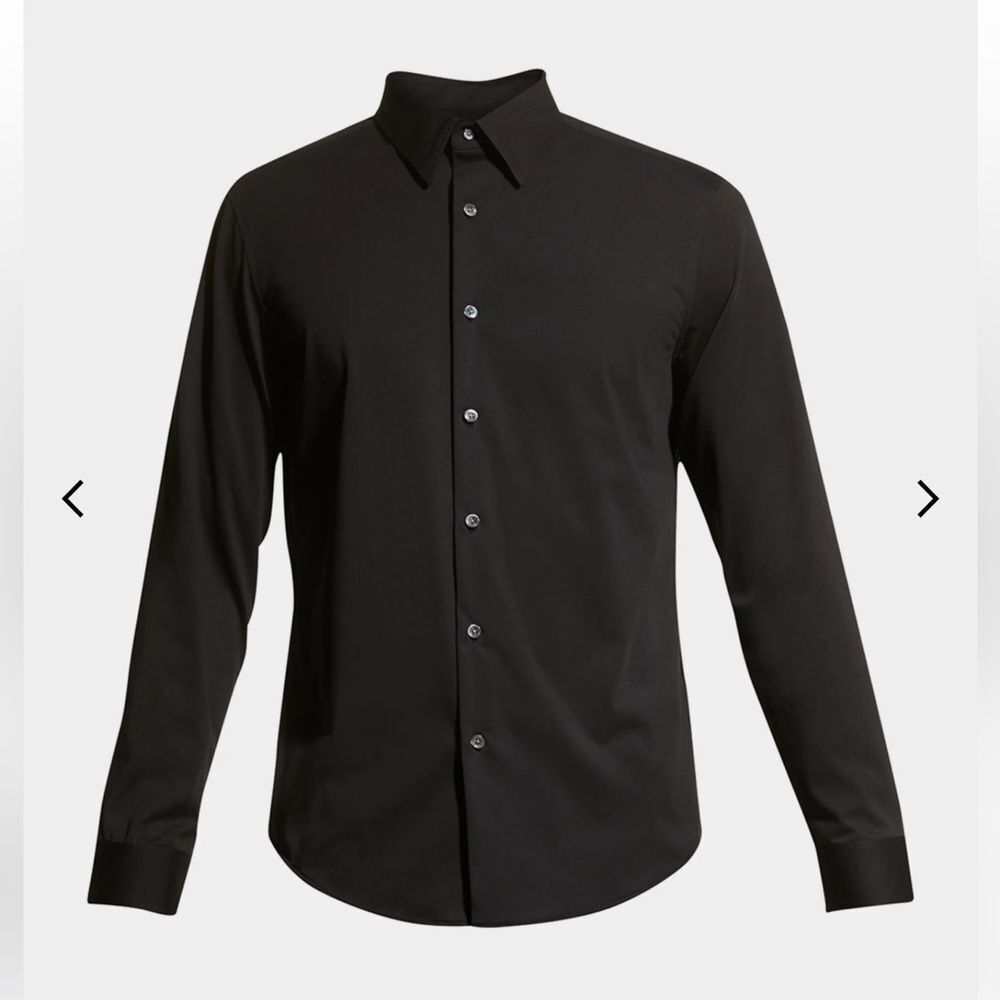 Theory Sylvan Black Men's button down Shirt size XXL